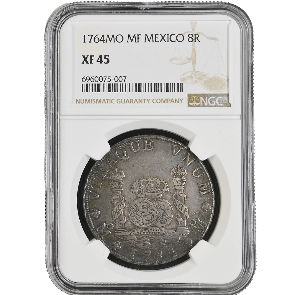 1764-Mo MF Mexico 8 Reales NGC XF 45