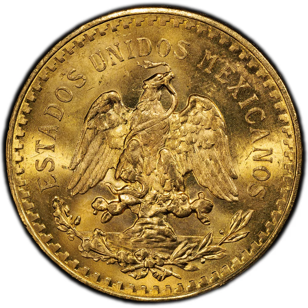 1946 50 Pesos Gold Centenario PCGS MS 65