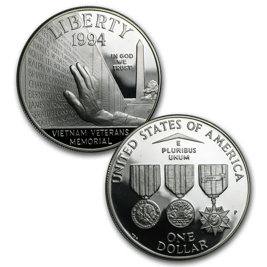 1994-P 3-Coin U.S. Veterans Proof Set (w/Box & COA) - Image 2