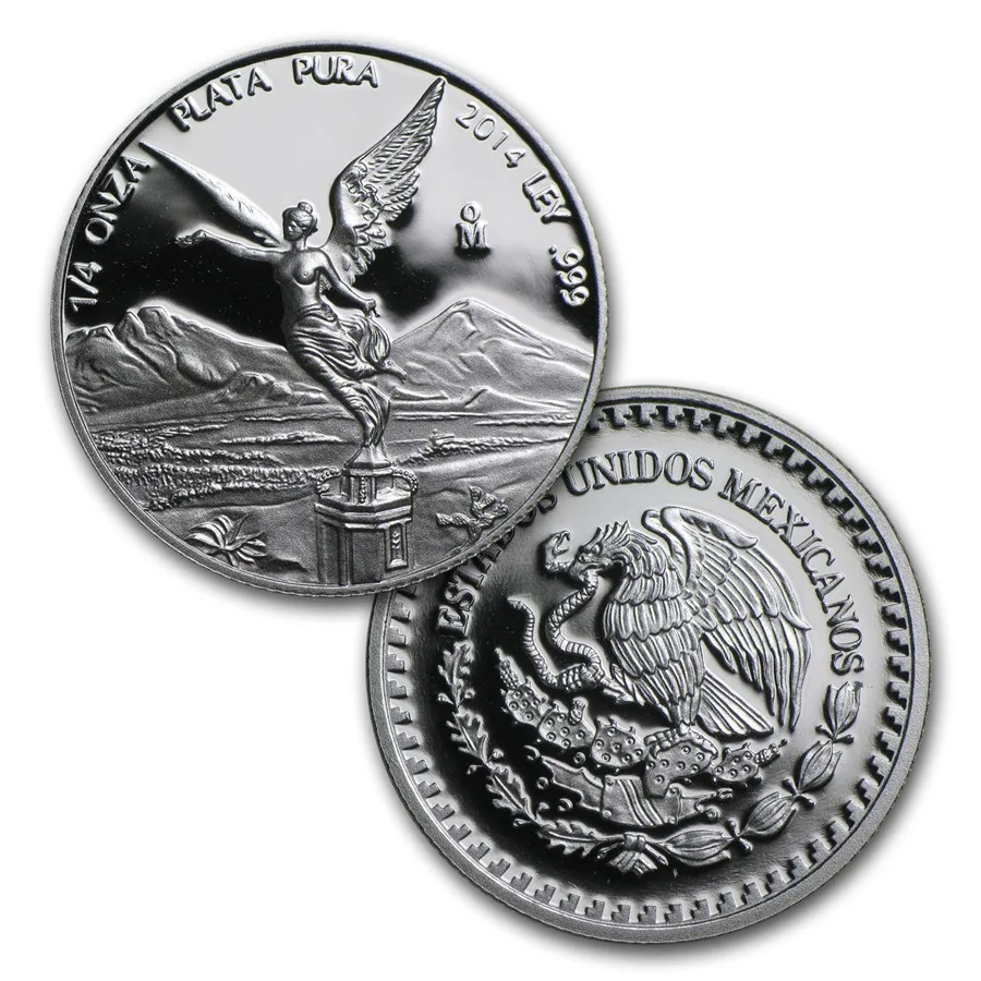 2014 Mexico 5-Coin Silver Libertad Proof Set (1.9 oz, Wood Box) - Image 4