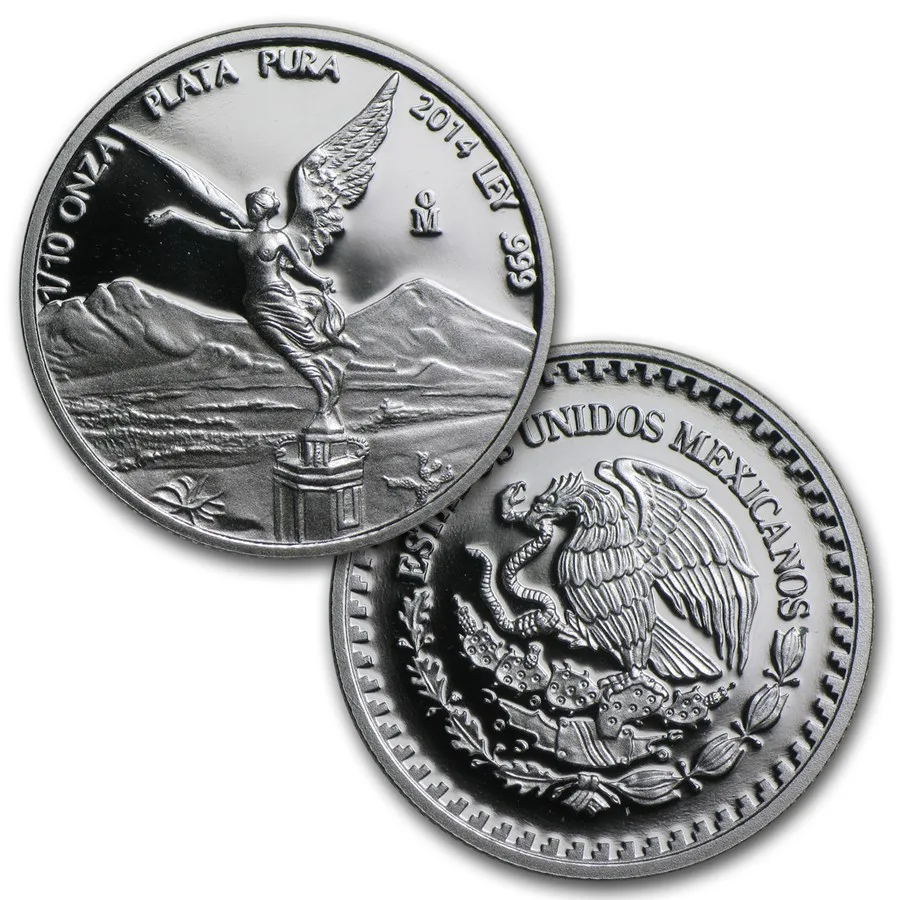 2014 Mexico 5-Coin Silver Libertad Proof Set (1.9 oz, Wood Box) - Image 5