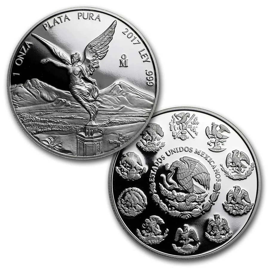 2017 Mexico 5-Coin Silver Libertad Proof Set (1.9 oz, Wood Box) - Image 2