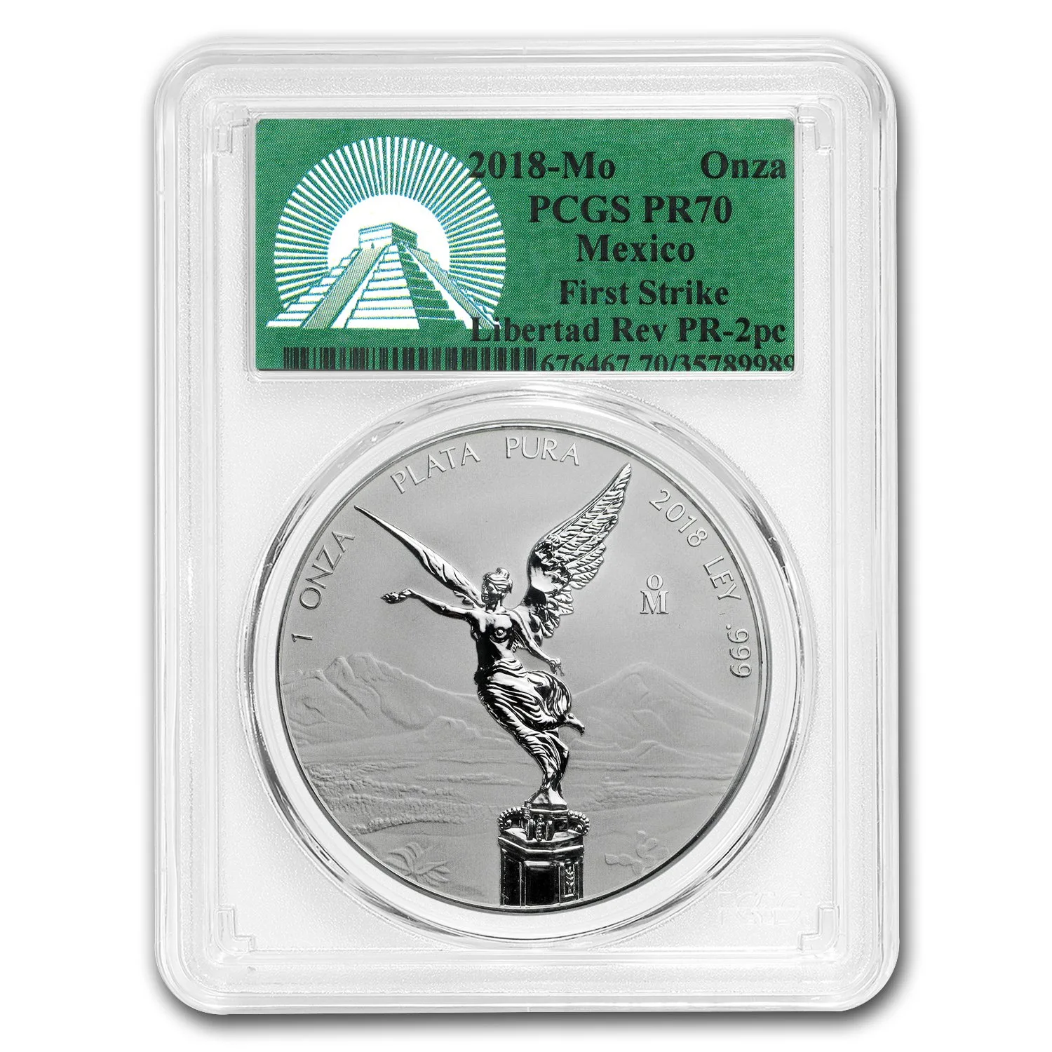 2018 Mexico 2-Coin Silver Libertad Set Proof/Reverse PR-70 PCGS - Image 3