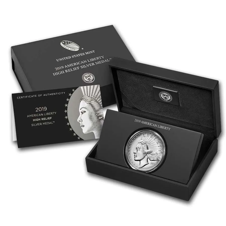 2019-P 2.5 oz Silver American Liberty High Relief (w/Box & COA) - Image 3