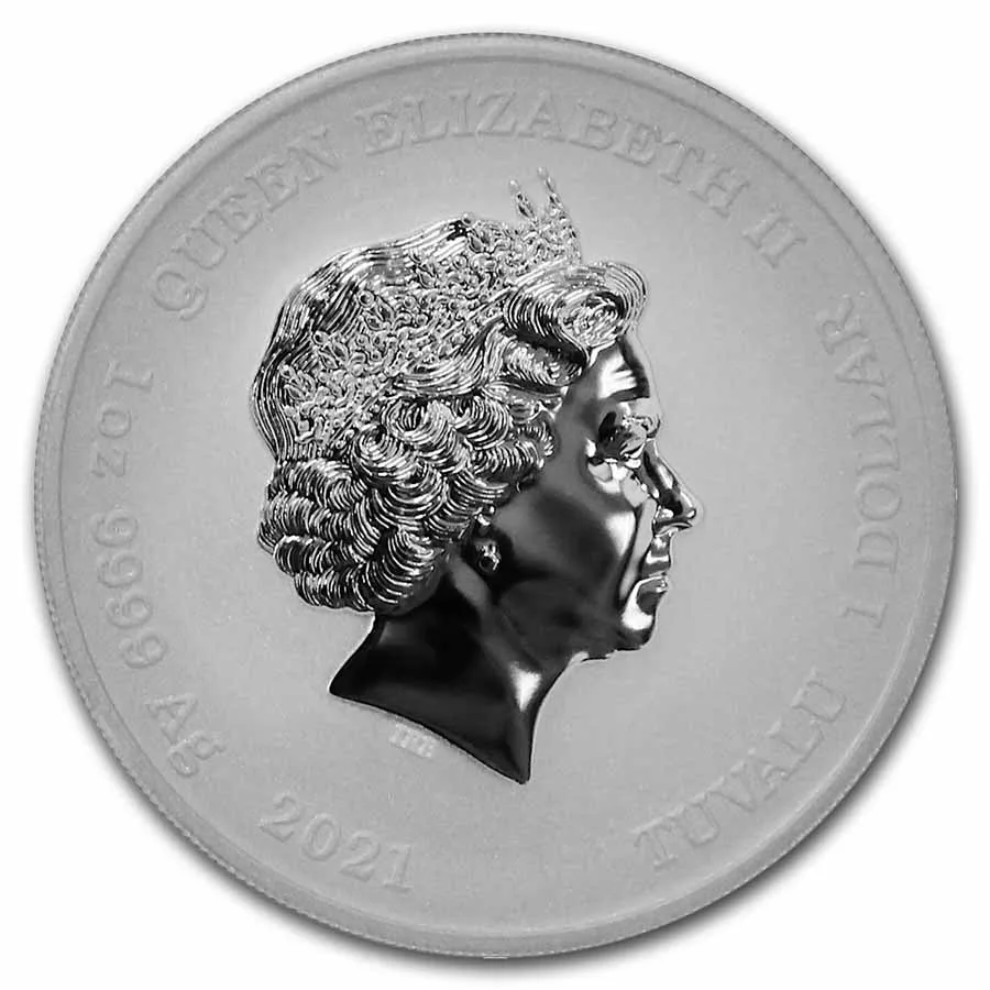 2021 Tuvalu 1 oz Silver Gods of Olympus BU (Hades) - Image 2