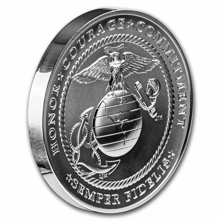 2022 2.5 oz Silver U.S. Marine Corps Medal (w/Box & COA) - Image 3