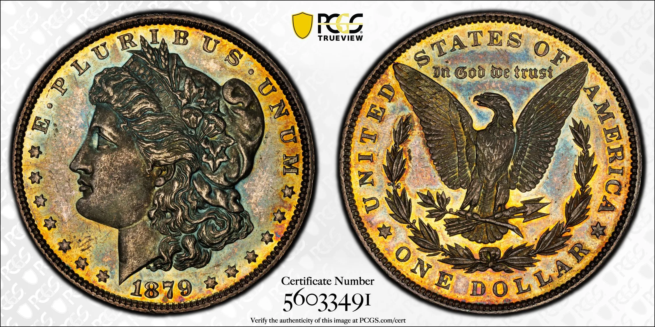 1879 $1 Morgan Dollar PCGS MS63PL