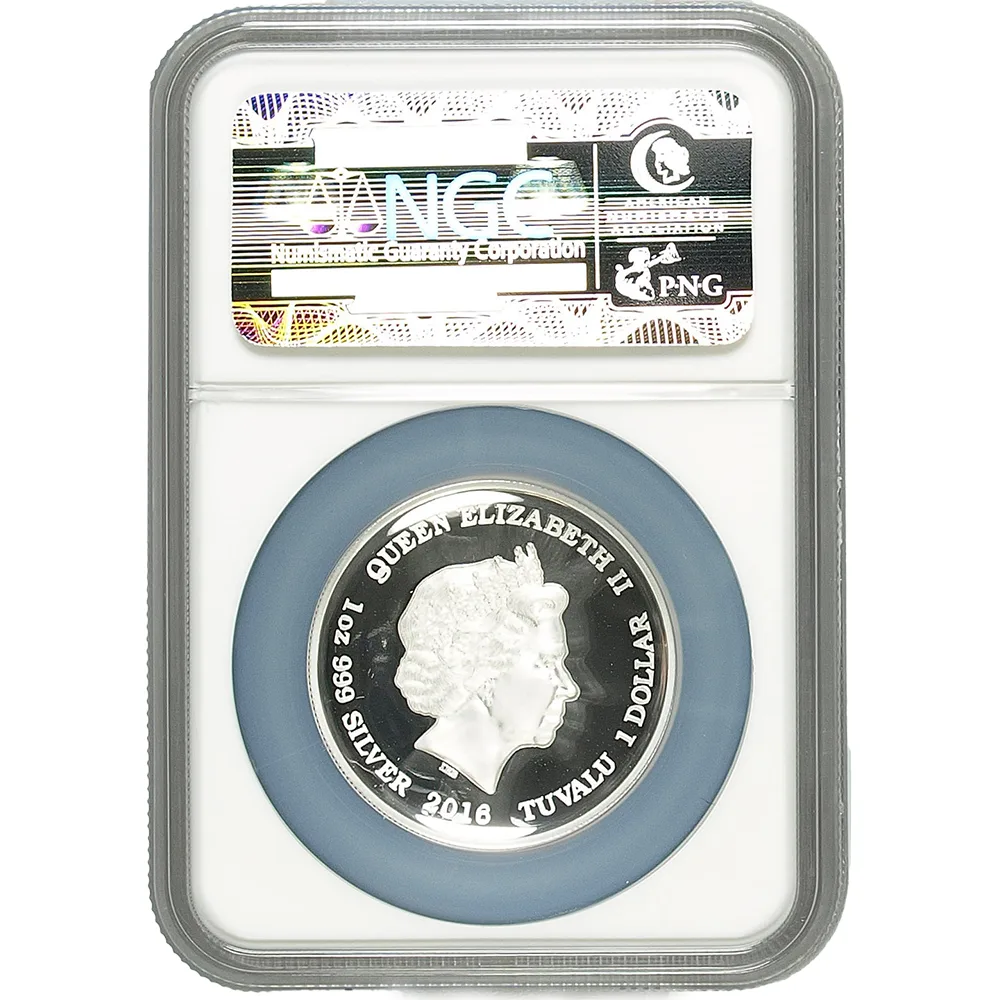 2016 1 oz Silver Proof High Relief U.S.S. ENTERPRISE – STAR TREK NGC PF70 UC (William Shatner Signed Label)