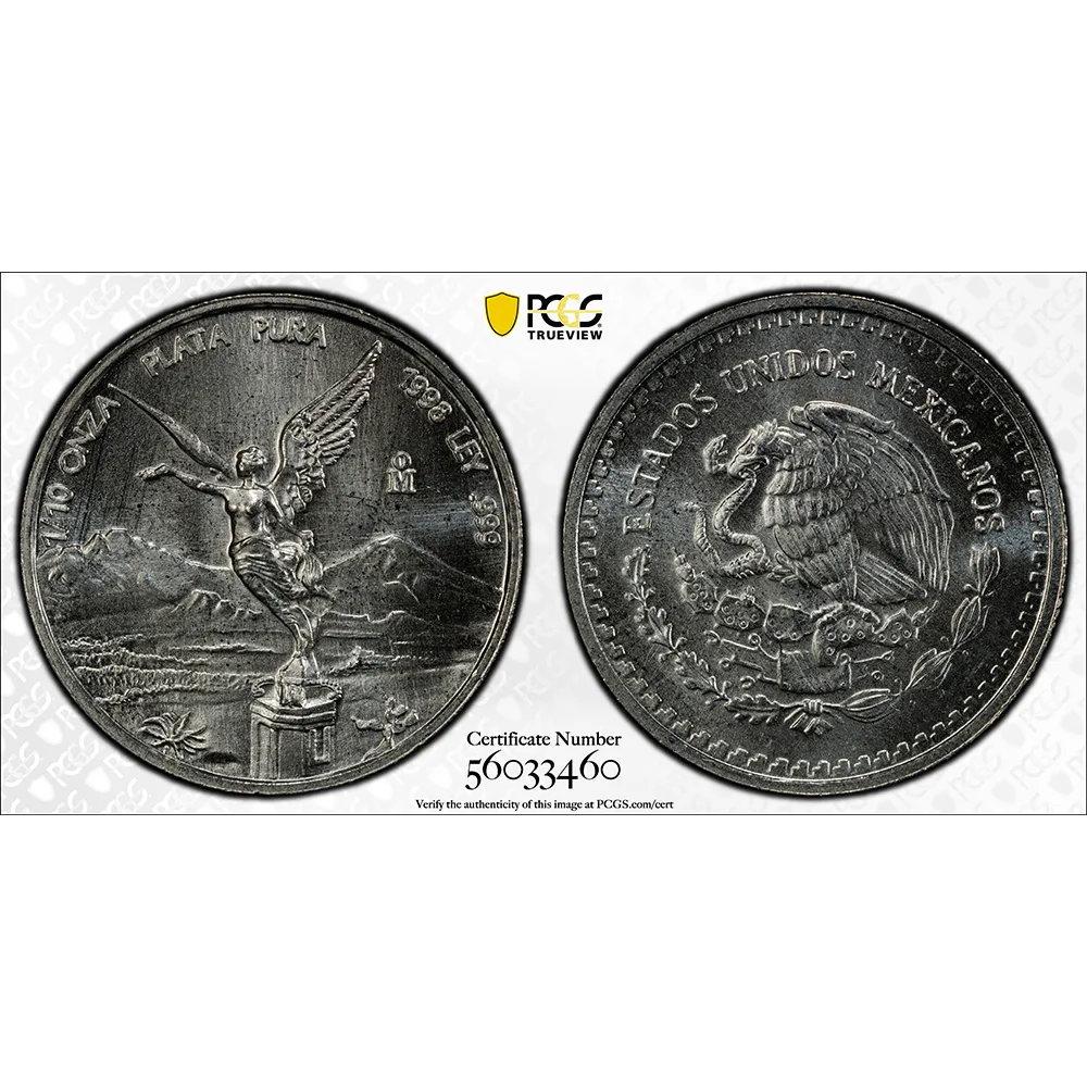 1998 Mexico 1 oz Silver Libertad-Set PCGS MS 69-67 - Image 5