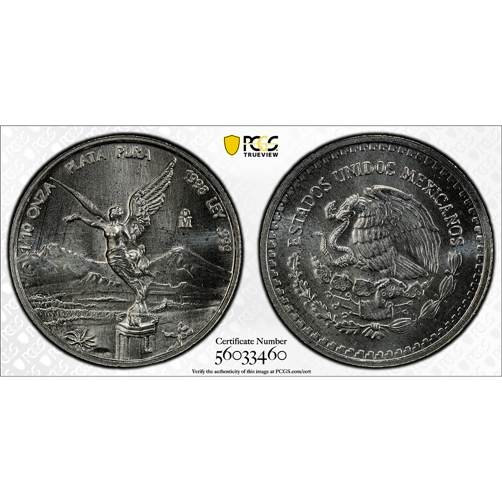 貨幣 1998 Mexico 1 oz Libertad 1998 Mexican Libertad .999 Fine Silver | Buy Mexican Libertads