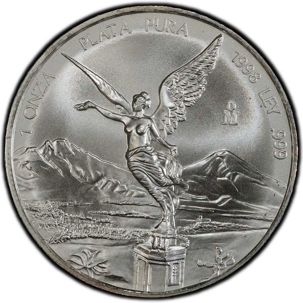 1998 Mexico 1 oz Silver Libertad PCGS MS 69