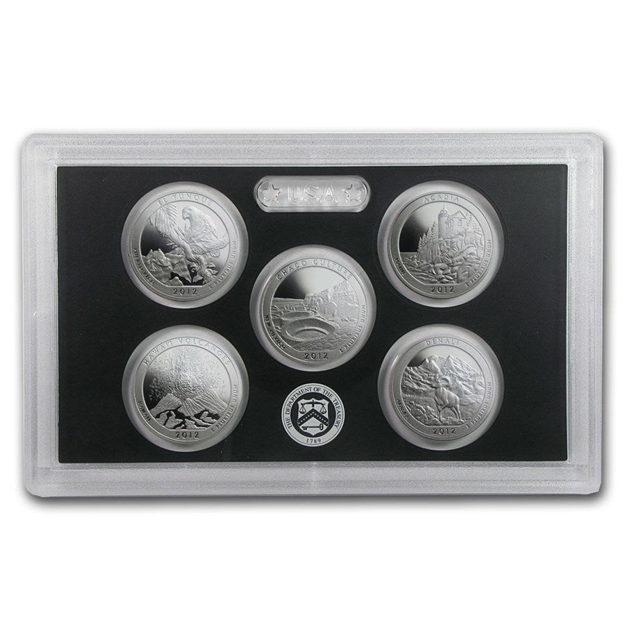2012-S America the Beautiful Quarters Silver Proof Set - Image 2