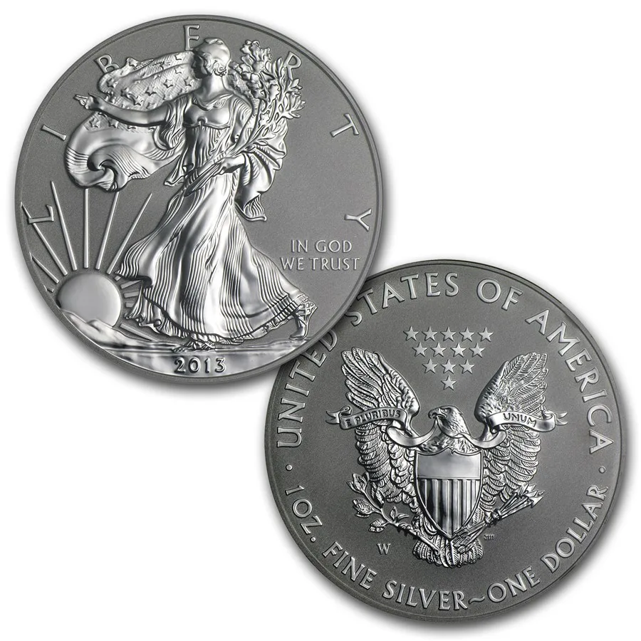 2013-W 2-Coin American Silver Eagle West Point Set (w/Box & COA) - Image 2