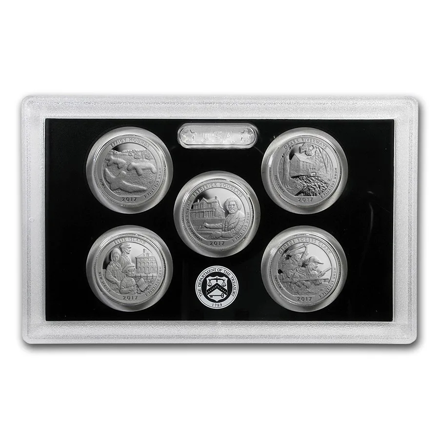 2017-S America the Beautiful Quarters Silver Proof Set - Image 2