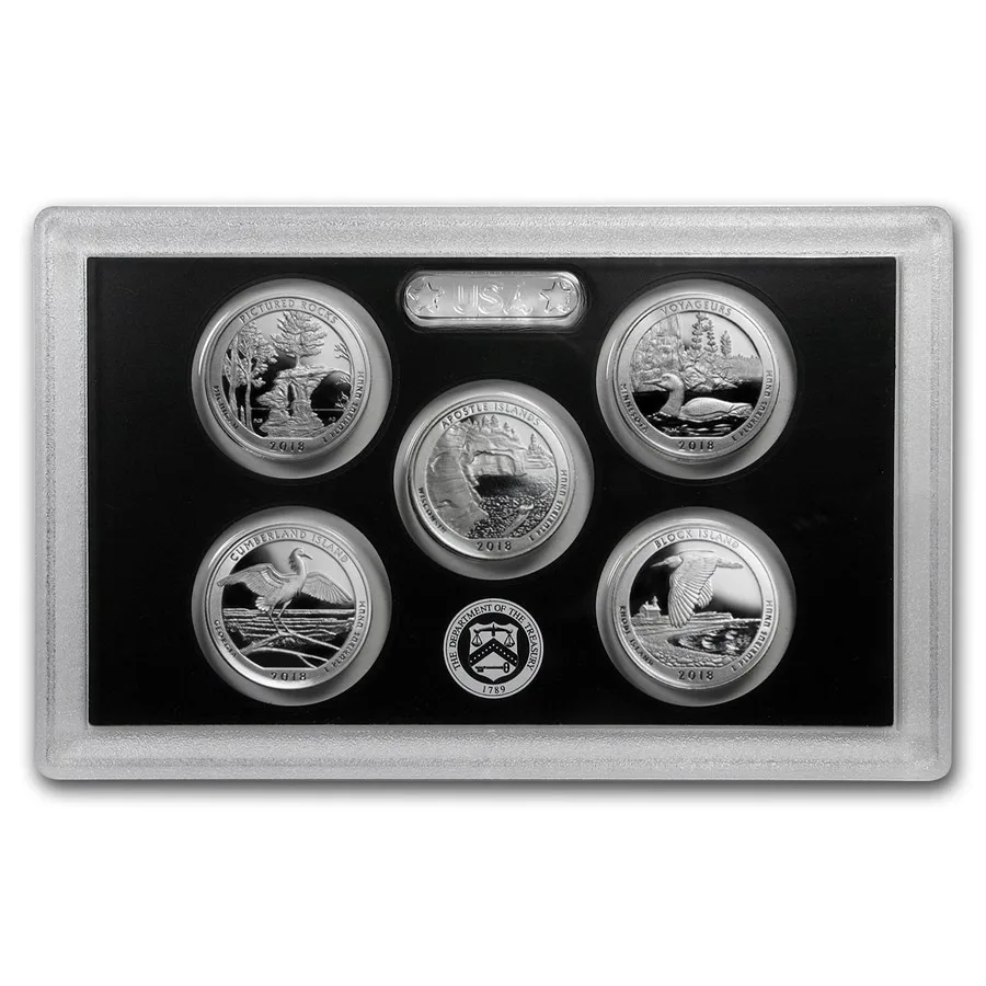2018-S America the Beautiful Quarters Silver Proof Set - Image 2