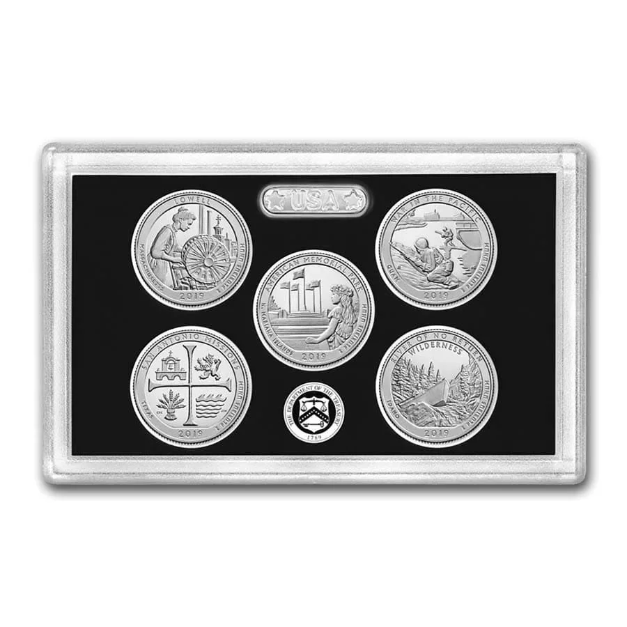 2019-S America the Beautiful Quarters Silver Proof Set - Image 2