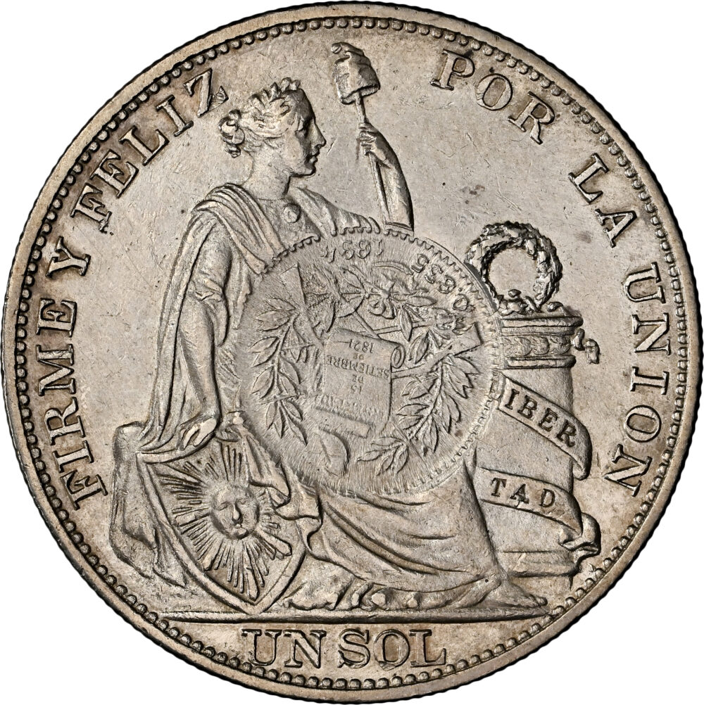 1894 Guatemala Peso 1894 1/2 Real C/S On Per Sol UNC Details