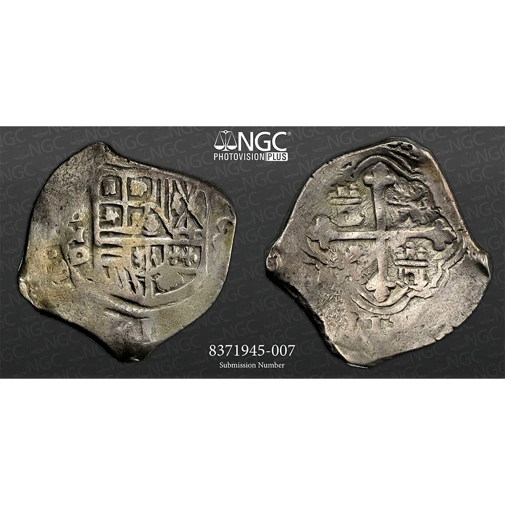 1618-21 MOD Mexico 8 Reales Cob Philip III NGC VF Detail - Image 5