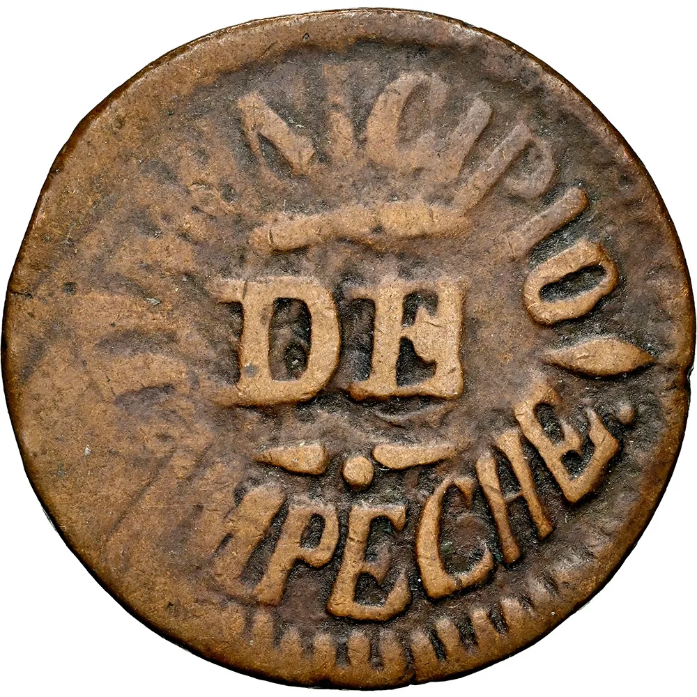 1861 Mexico Centavo Campeche Local Issue NGC VF 25