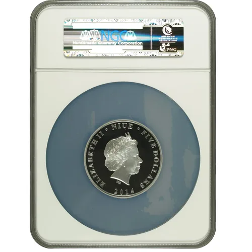 2014 Niue 2 oz Silver Batman 75th Anniversary PF 70 Ultra Cameo - Image 2