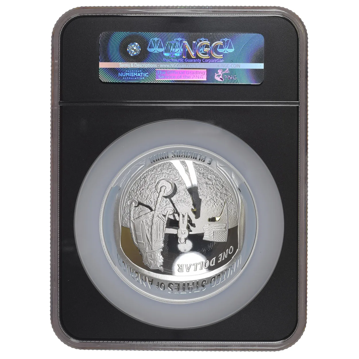 2019-P 5 oz. Apollo 11 50th Ann. $1 NGC PF70 Ultra Cameo - Image 2