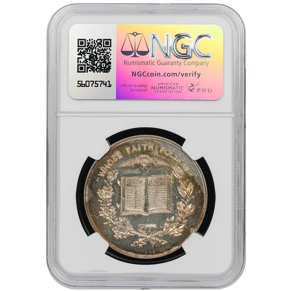 1870 MA HK-13 SC$1 Pilgrim Jubilee Memorial NGC MS 64
