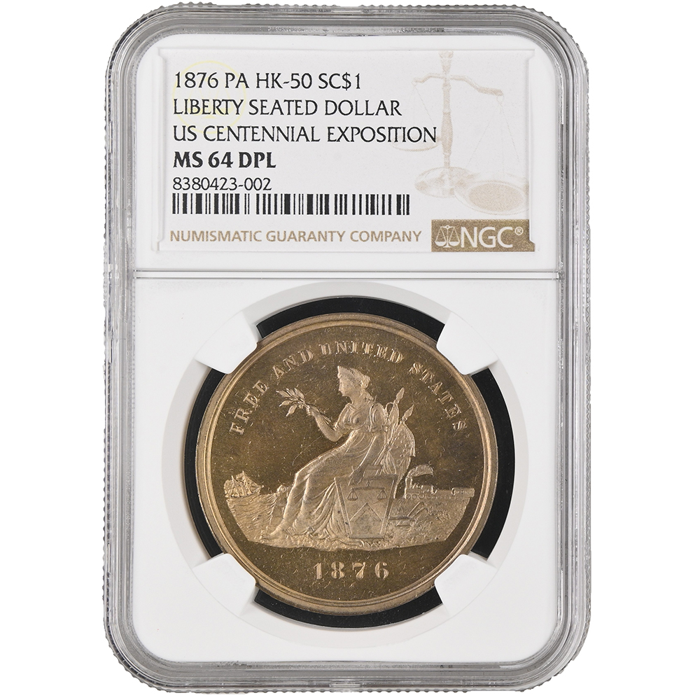 1876 PA HK-50 SC$1 Liberty Seated Dollar US Centennial Exposition