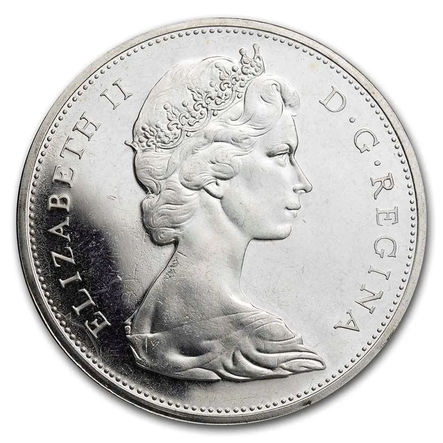 1958-1967 Canada Silver Dollar BU (.800 Fine) - Image 2