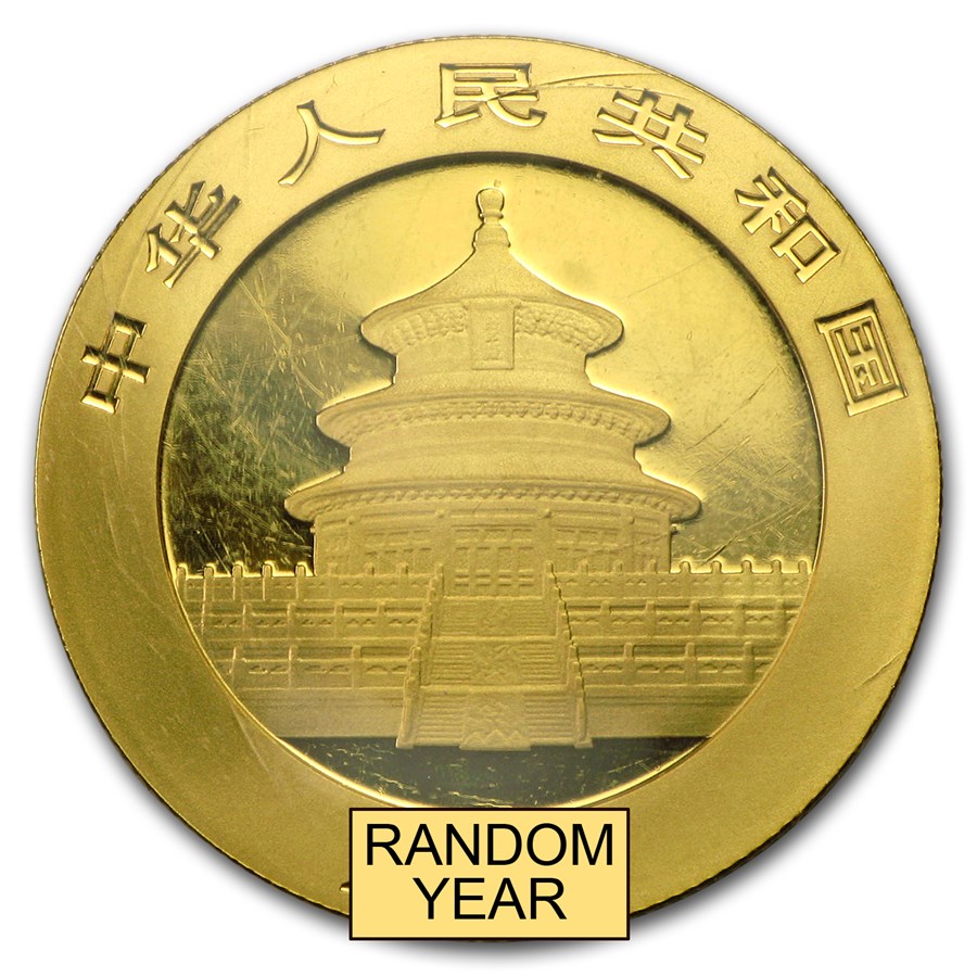 China 1/2 oz Gold Panda BU (Random Year, Sealed) - Image 2