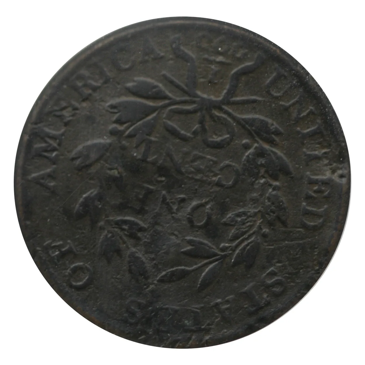 1802 1C Large Cent ANACS F12 Details- Heavily Damaged Corroded - Image 2
