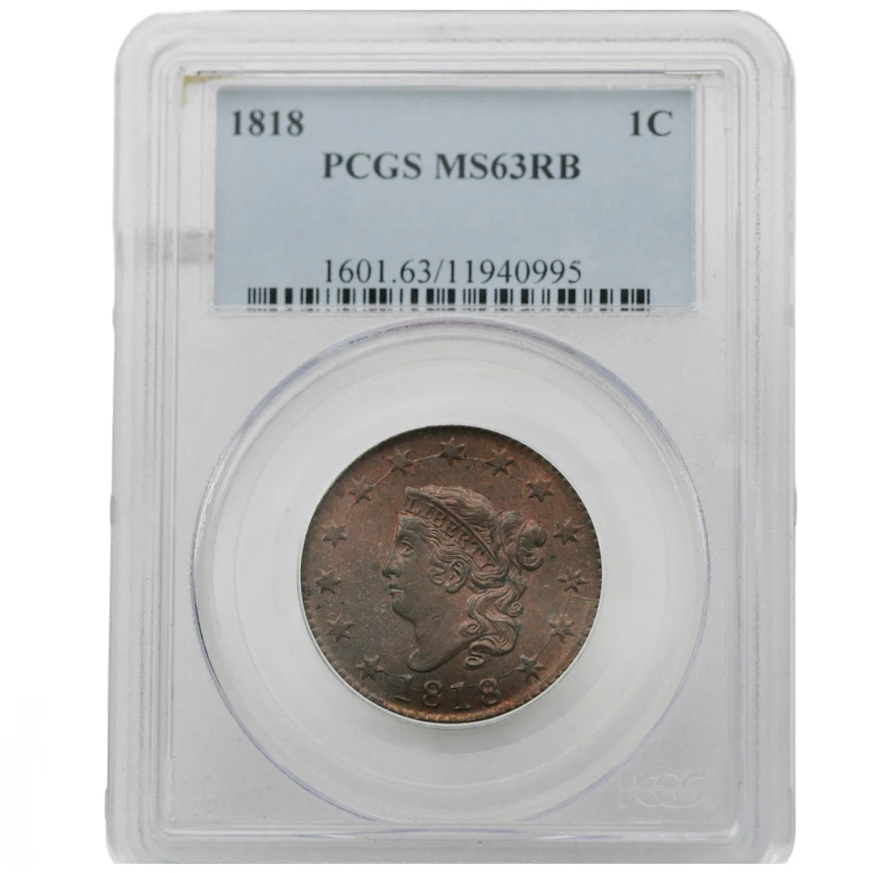 1818 1C Classic Head Large Cent PCGS MS63RB
