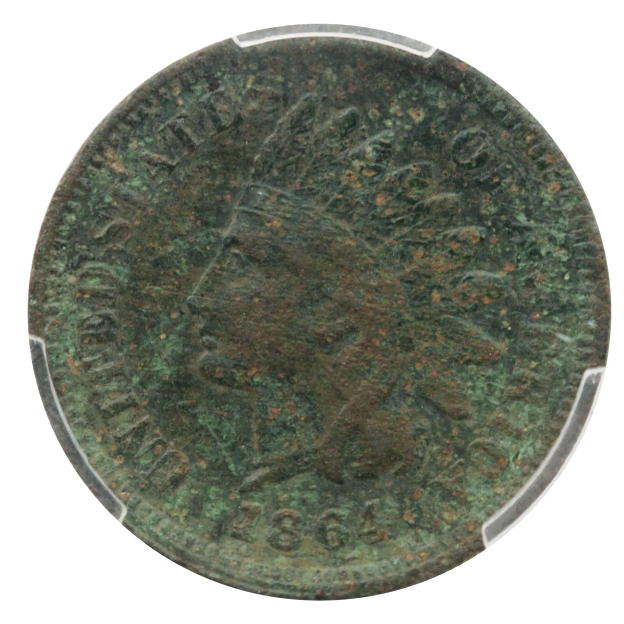 1864 Indian Head Cent PCGS XF Detail Exc. Corrosion