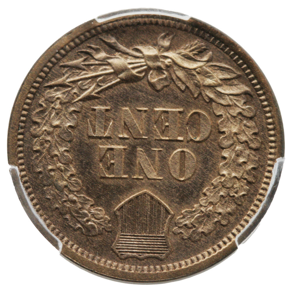1866 Indian Head Cent PCGS PR64 RB - Image 2