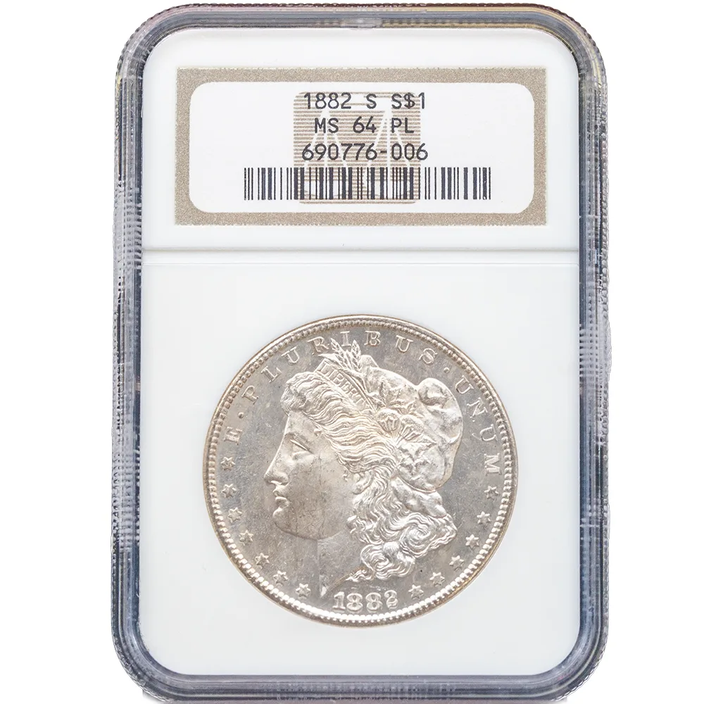 1882-S $1 Morgan NGC MS64 PL