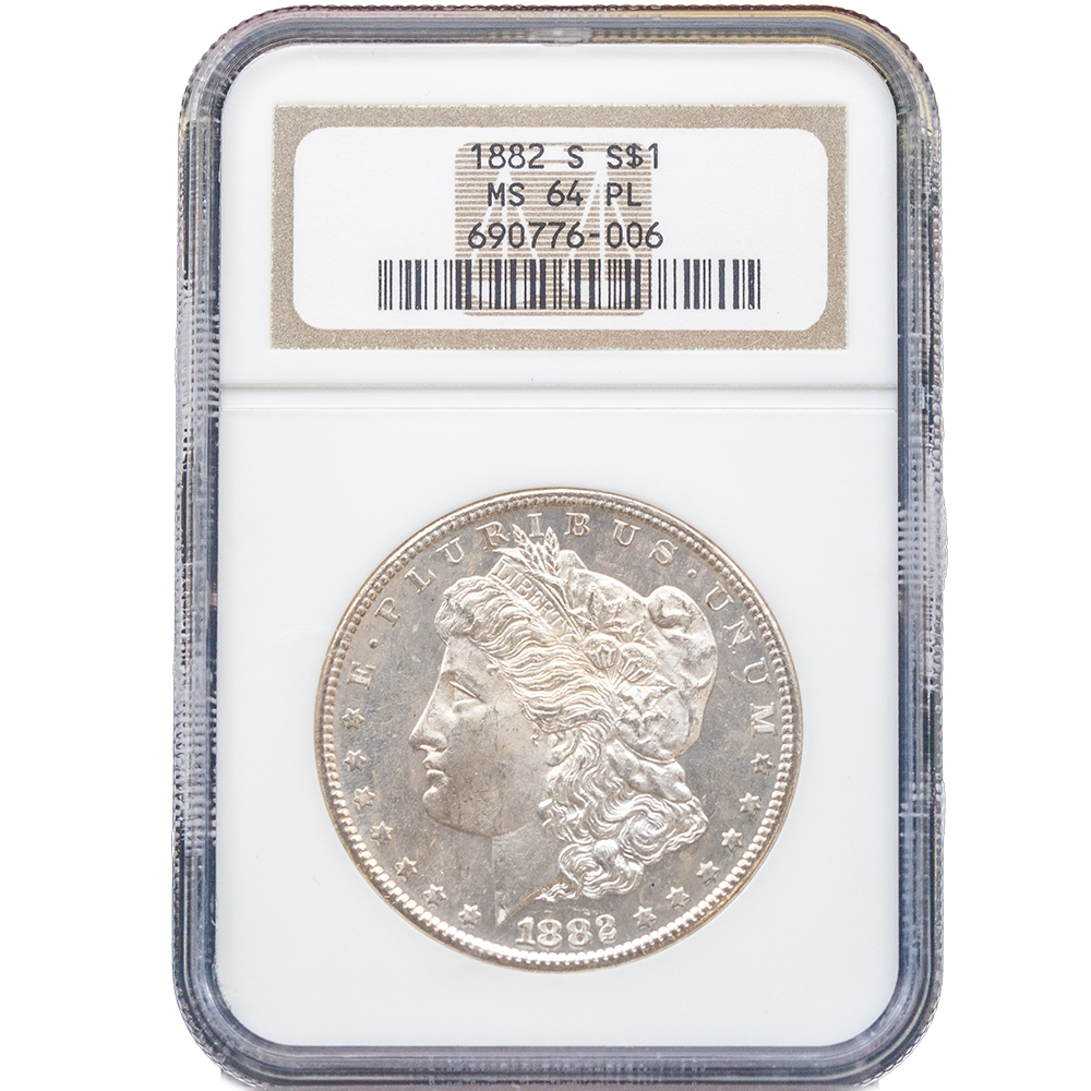 1882-S $1 Morgan NGC MS64 PL