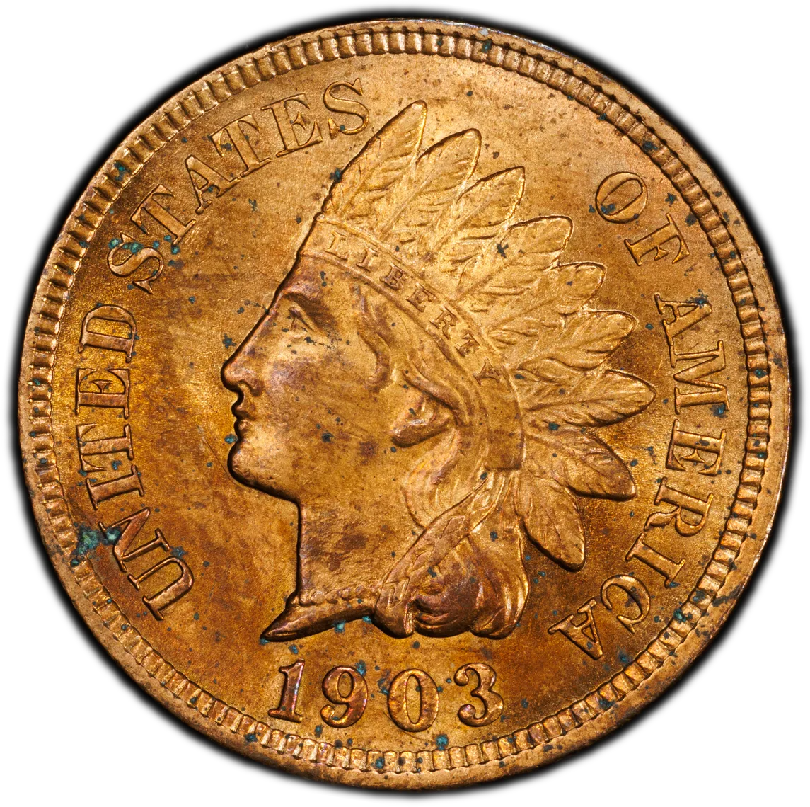 1903 Indian Head Cent PCGS UNC Detail- Genuine Questionable Color