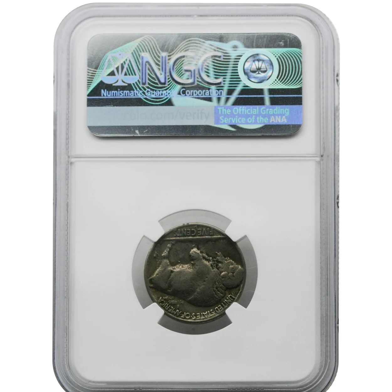1937-D 5C Buffalo Nickel NGC VF25- 3 Legs - Image 2
