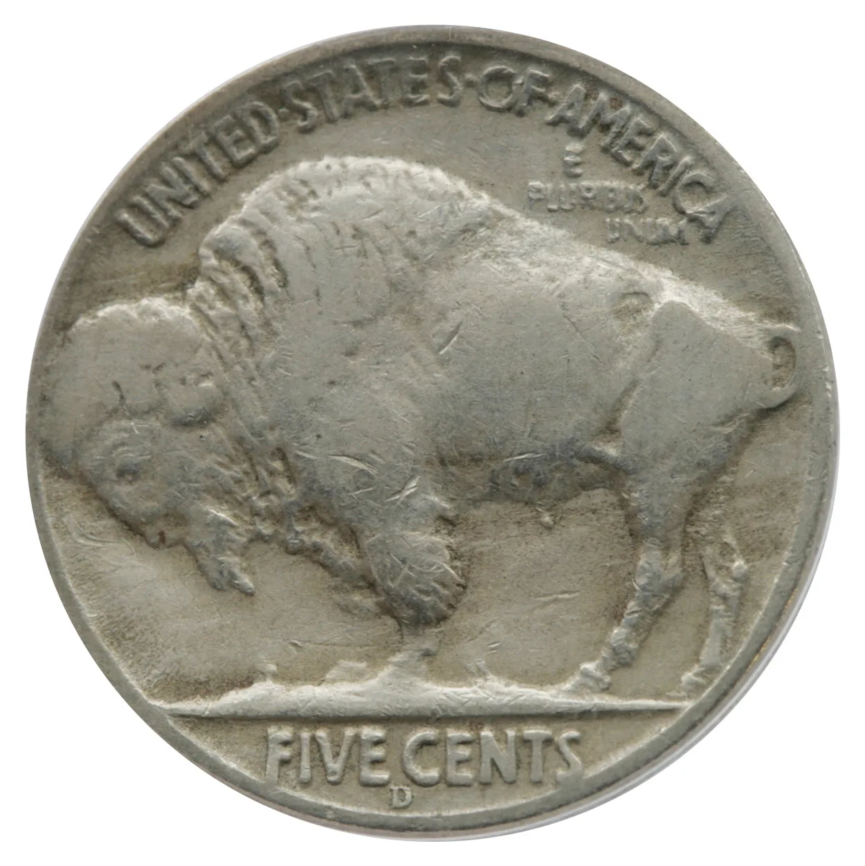 1937-D 5C Buffalo Nickel ANACS VF20- 3 Leg