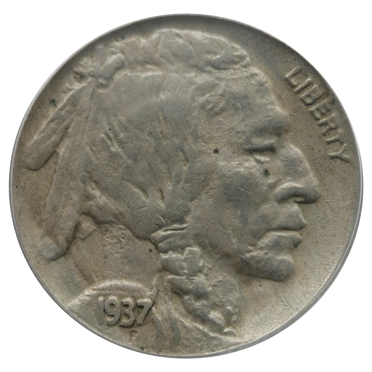 1937-D 5C Buffalo Nickel PCGS AU50- 3 Legs - Image 2