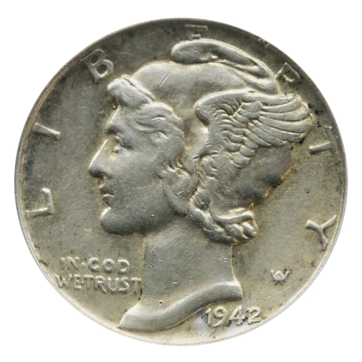 1942/1 10C Mercury Dime ICG AU55