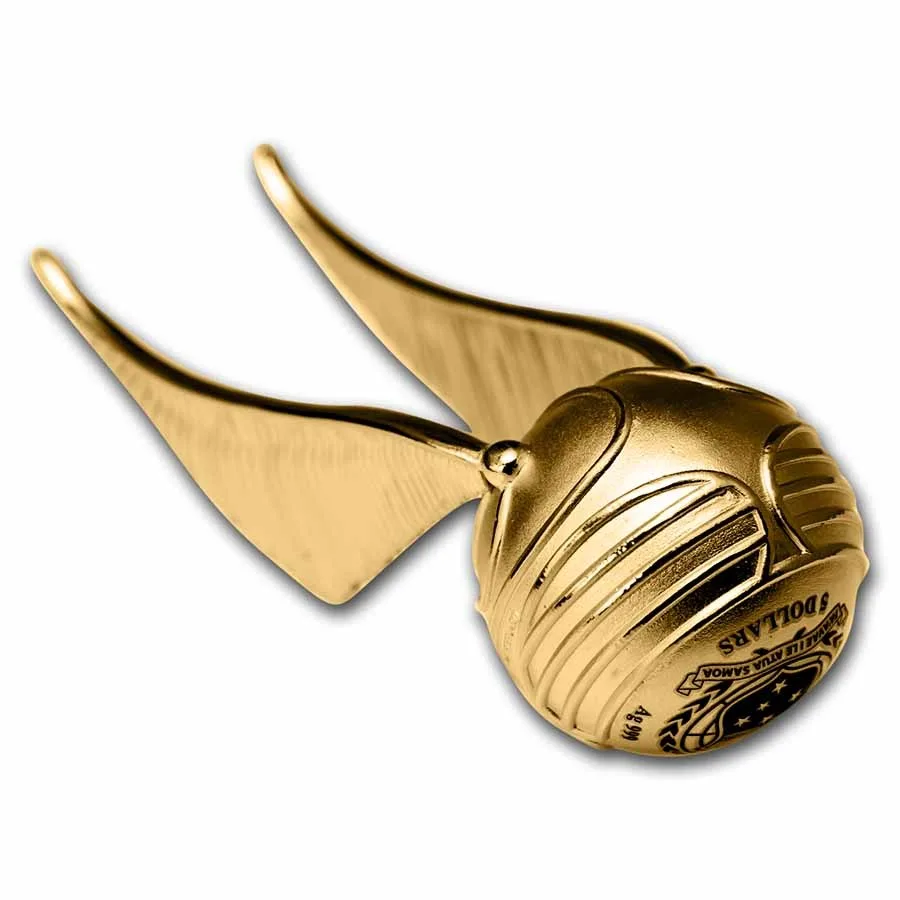 2022 Samoa 3 oz Silver Harry Potter 3D Golden Snitch - Image 2