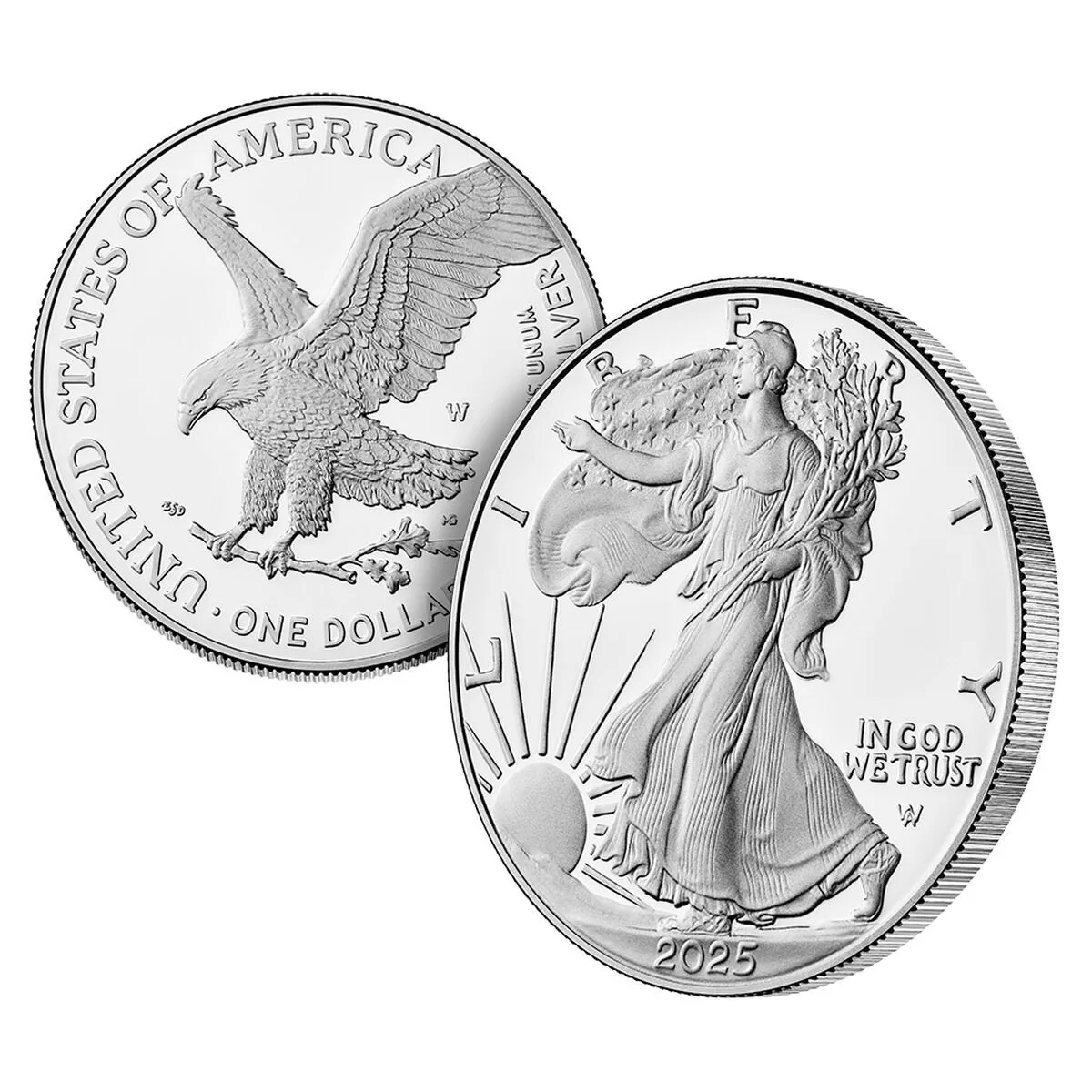 2025-W $1 American Silver Eagle Coin Congratulations Set (w/Box & COA)