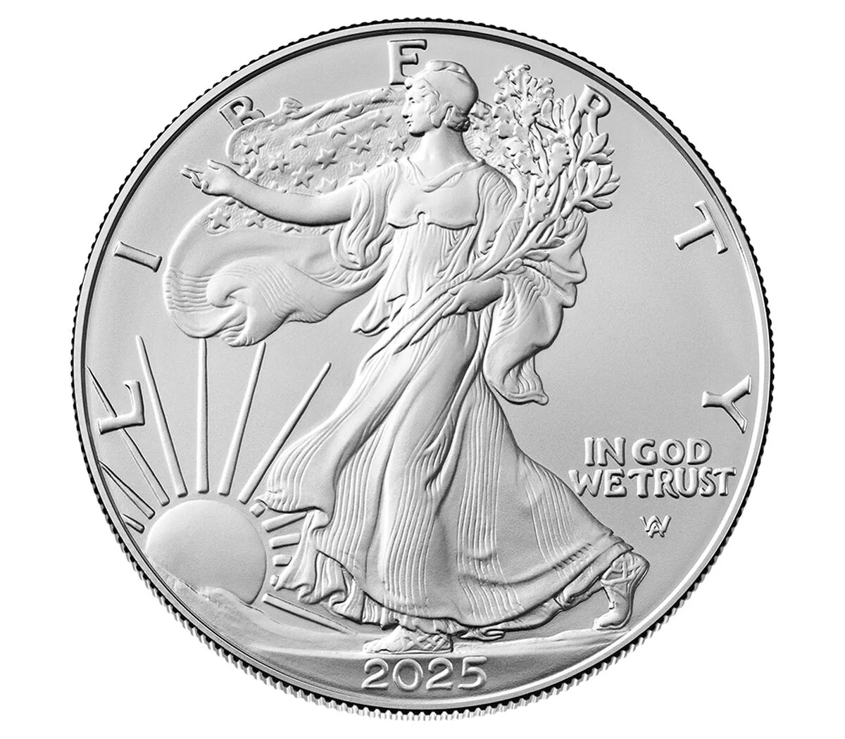 2025-W $1 American Silver Eagle Coin- UNC front