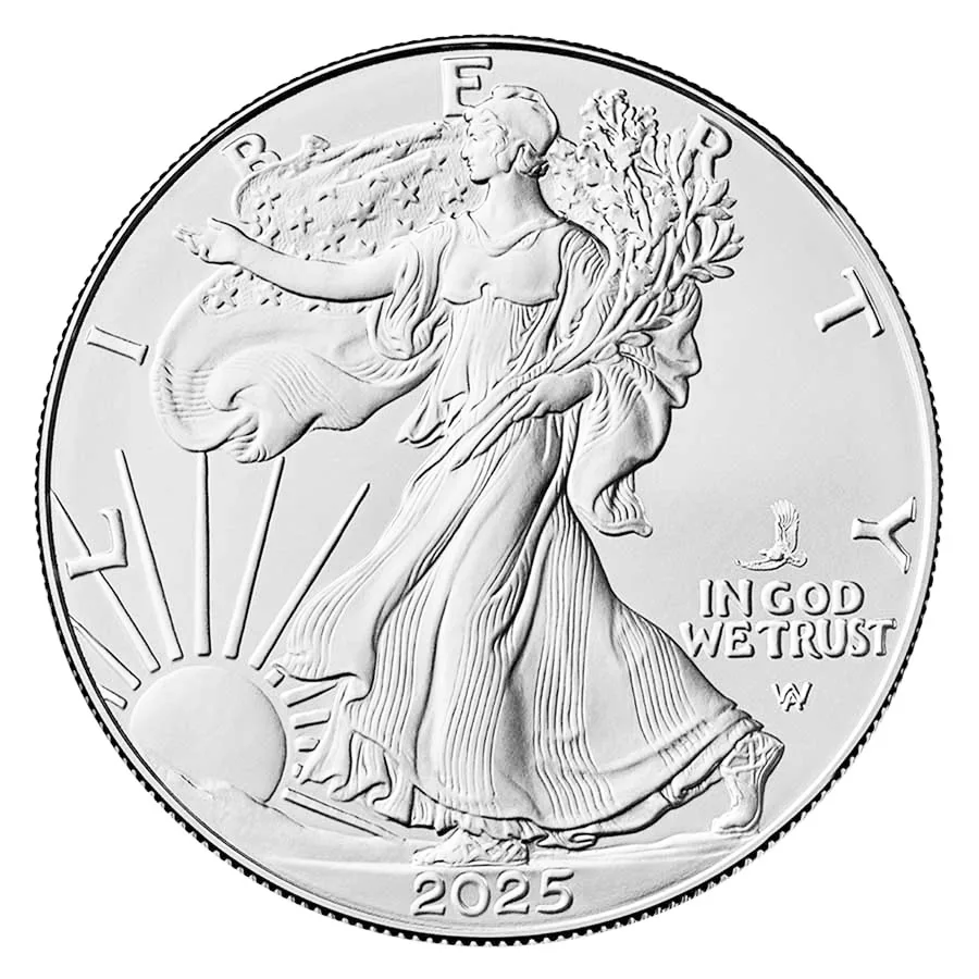 2025-P $1 American Silver Eagle 1 oz Silver Coin- Eagle Privy front