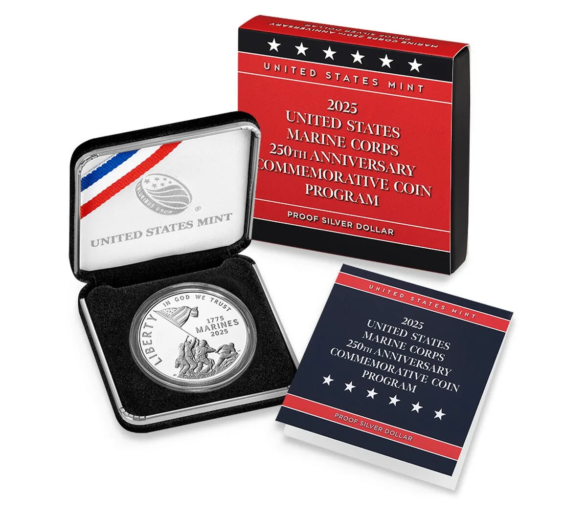 U.S. Marine Corps 250th Anniversary 2025 Proof Silver Dollar - Image 2