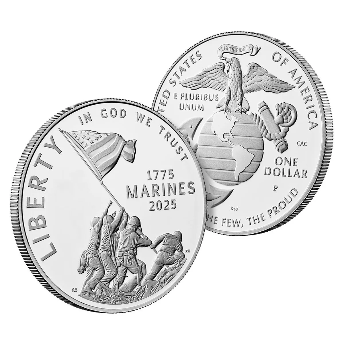 U.S. Marine Corps 250th Anniversary 2025 Proof Silver Dollar