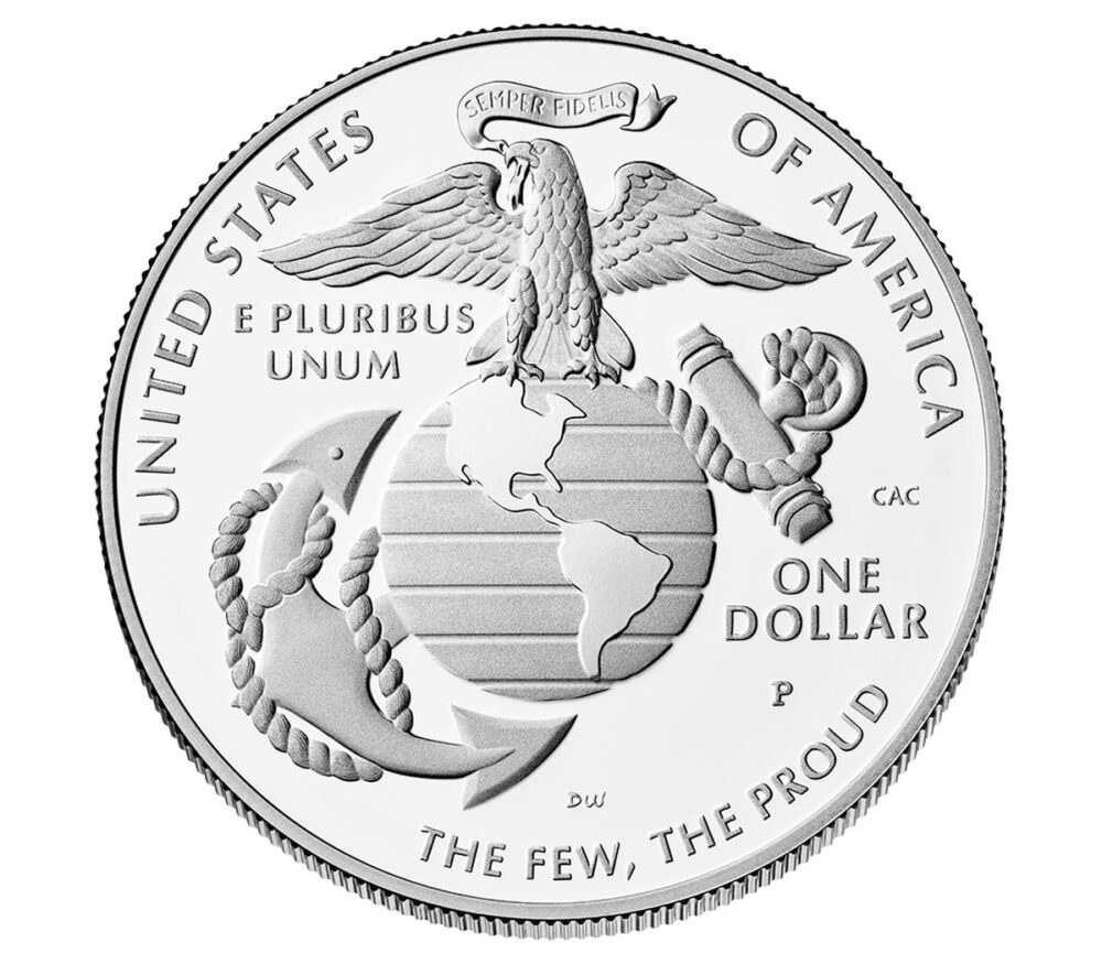 U.S. Marine Corps 250th Anniversary 2025 Proof Silver Dollar - Image 3