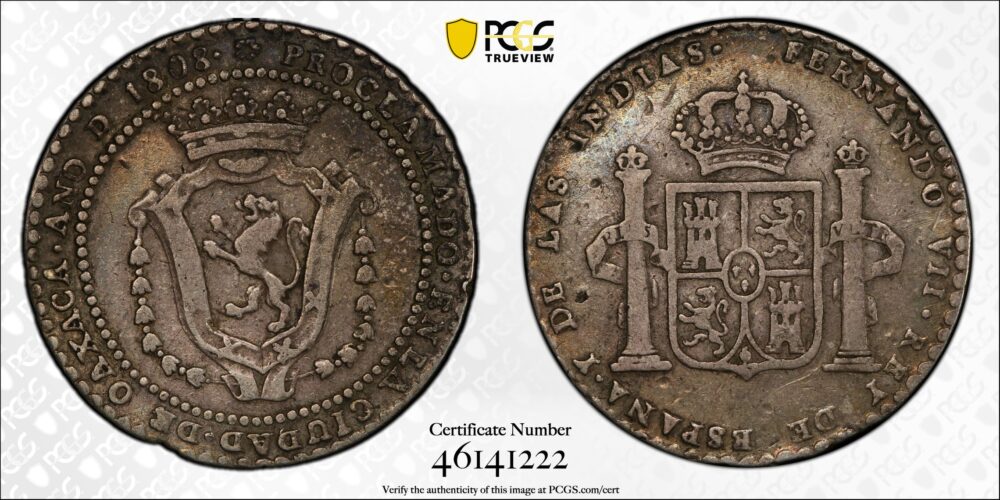 1808 Mexico 8 Reales Oaxaca Grove F-96 Ag PCGS VF35 - Image 2