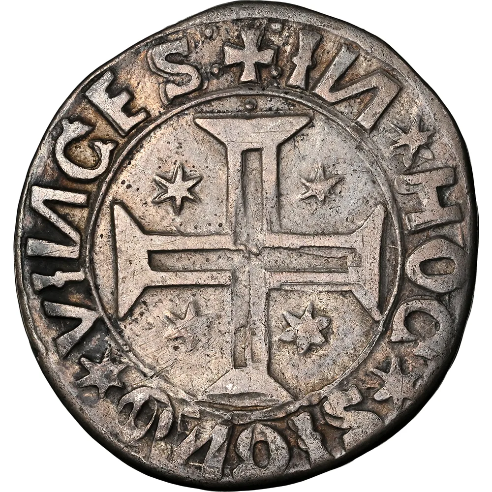 1495-1521 Portugal Tostao Lisbon - MANUEL I NGC Clipped