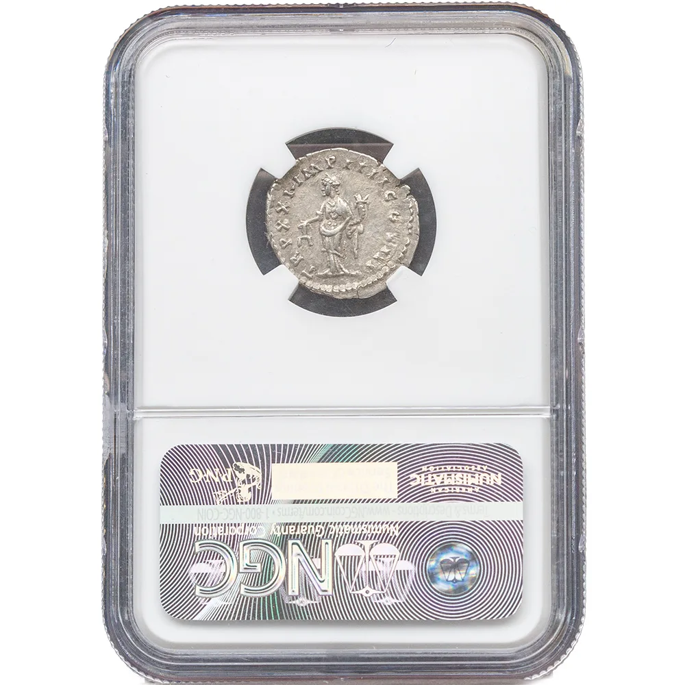 Roman Empire Marcus Aurelius AR Denarius Aequitas AD 161-180 NGC CH XF